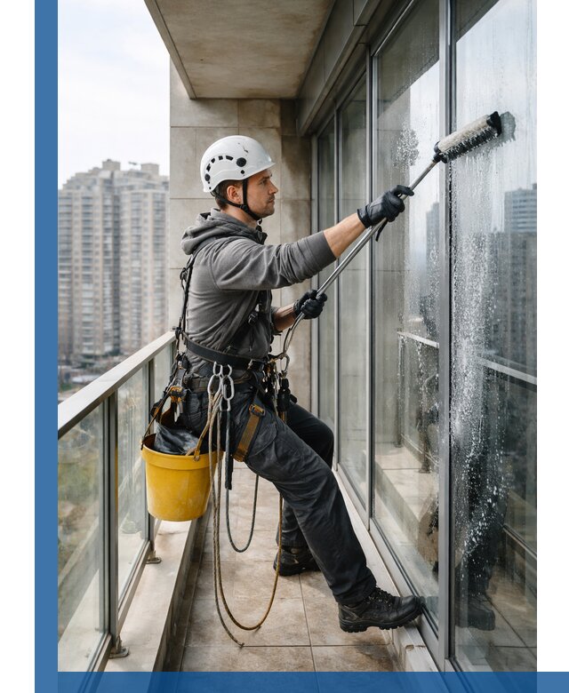 Профессиональная мойка балконного остекления в Прокопьевске