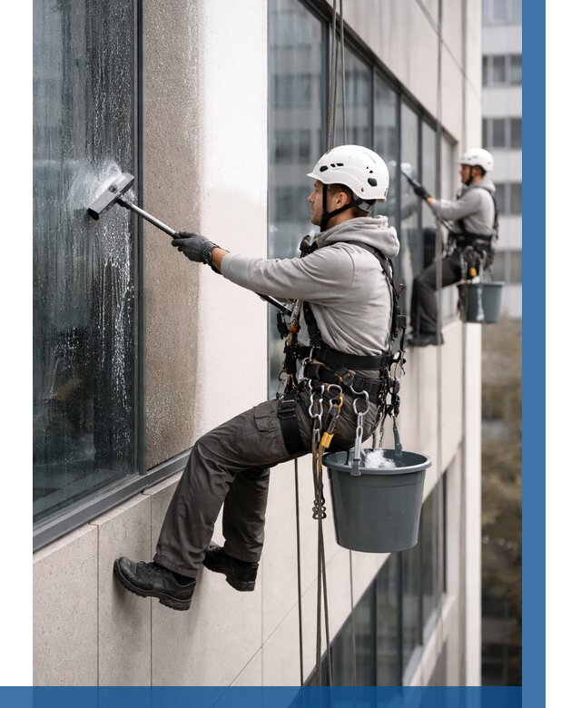 Мойка фасадов зданий в Прокопьевске под ключ от 362 р. | ВЫСОТНИК-Прк