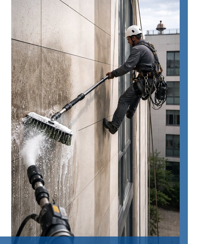 Мойка фасада из керамогранита в Прокопьевске от 310 р. | ВЫСОТНИК-Прк