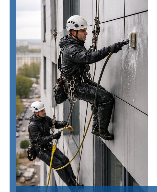 Профессиональная мойка фасада из композита в Прокопьевске