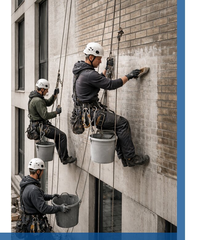 Удаление высолов с фасада в Прокопьевске от 258 р. | ВЫСОТНИК-Прк