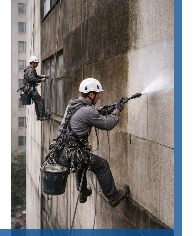 Очистка фасада от копоти в Прокопьевске от 258 р. | ВЫСОТНИК-Прк