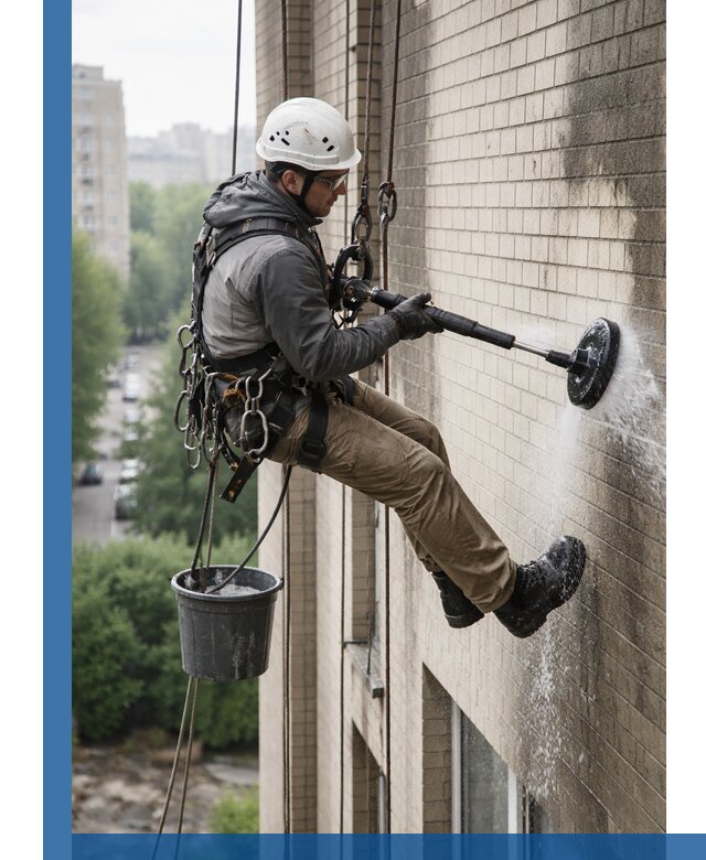 Очистка фасада от копоти в Прокопьевске профессионально и безопасно