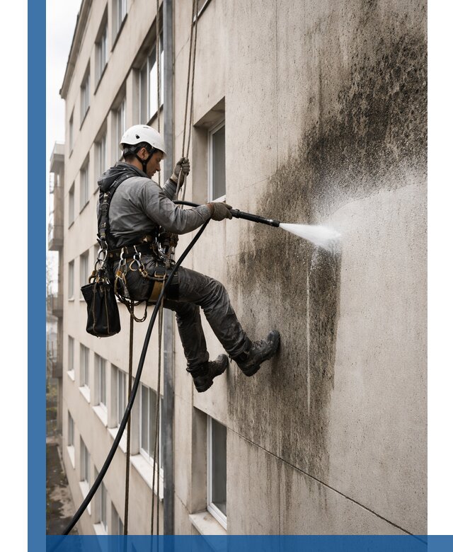 Профессиональная очистка фасадов от плесени в Прокопьевске