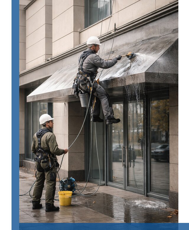 Профессиональная мойка козырьков и навесов в Прокопьевске