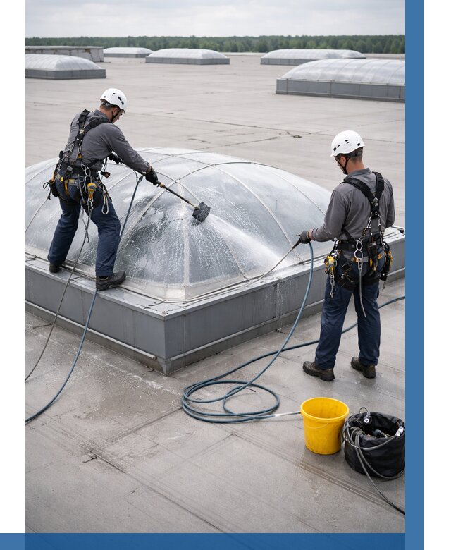 Мойка зенитных фонарей в Прокопьевске, заказать от 4652 р. | ВЫСОТНИК-Прк