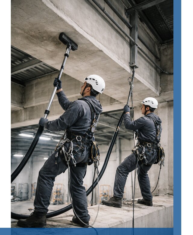 Обеспыливание потолочных конструкций в Прокопьевске от 258 р. |ВЫСОТНИК-Прк