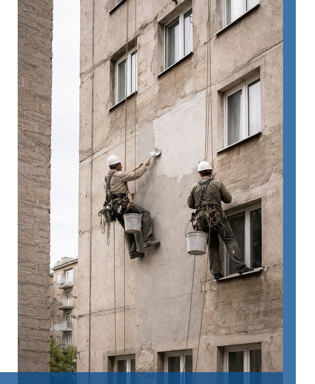 Косметический ремонт фасада в Прокопьевске от 1137 р. | ВЫСОТНИК-Прк