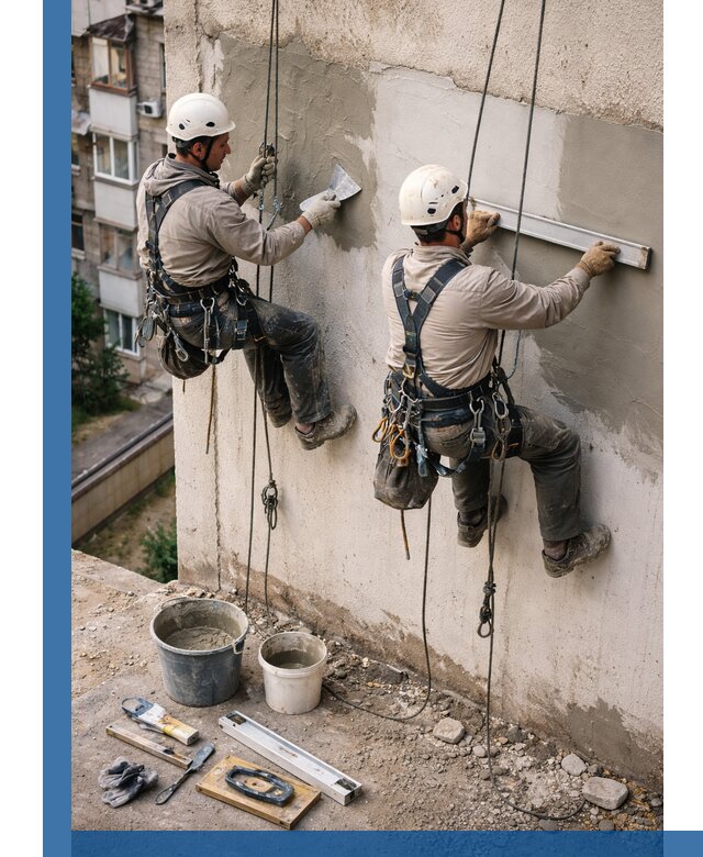 Комплексный ремонт штукатурного фасада с гарантией в Прокопьевске