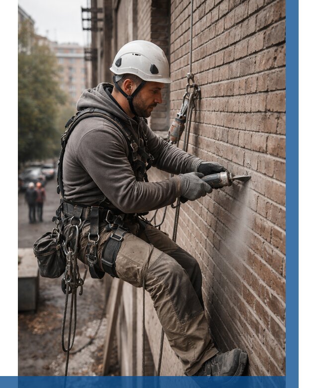 Расшивка кирпичных швов в Прокопьевске от 620 р. | ВЫСОТНИК-Прк