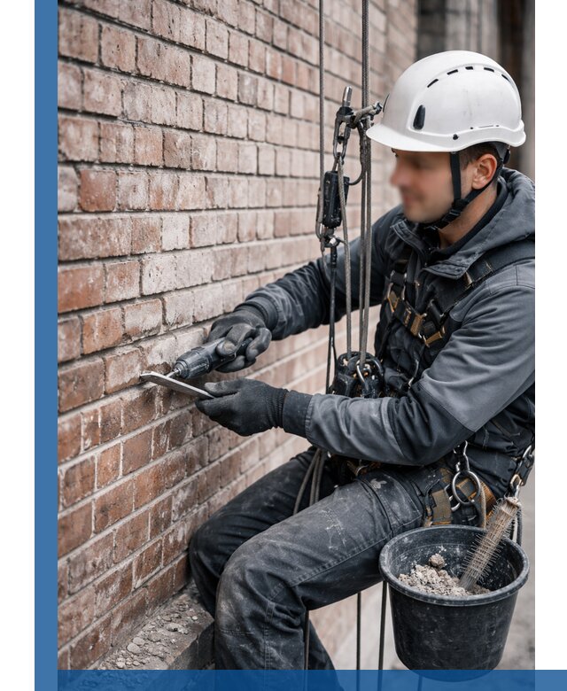 Расшивка кирпичных швов фасадов и стен, ремонт в Прокопьевске