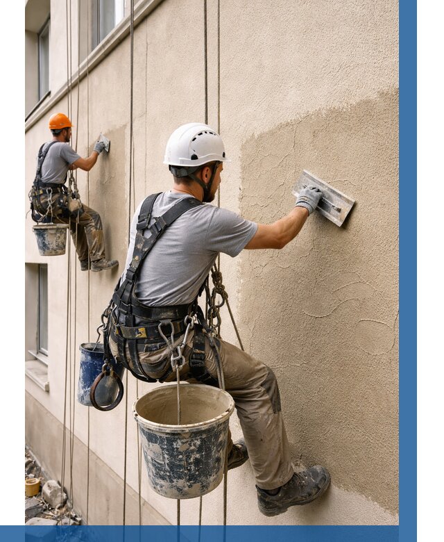 Декоративная штукатурка фасада в Прокопьевске от 1240 р. | ВЫСОТНИК-Прк