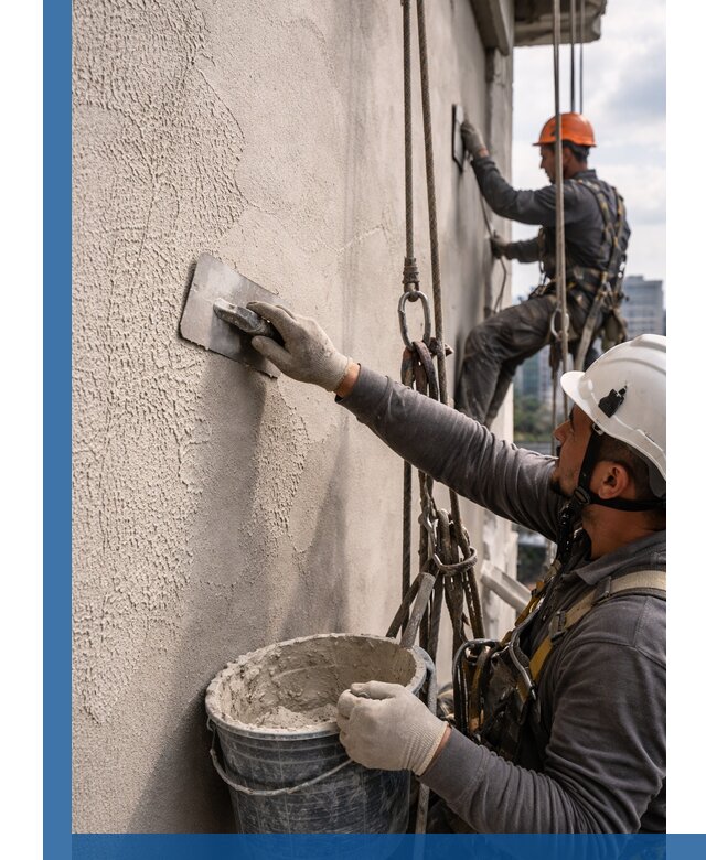 Декоративная штукатурка фасада с утеплением и защитой в Прокопьевске
