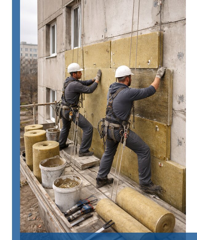 Утепление фасада минватой в Прокопьевске под ключ с гарантией