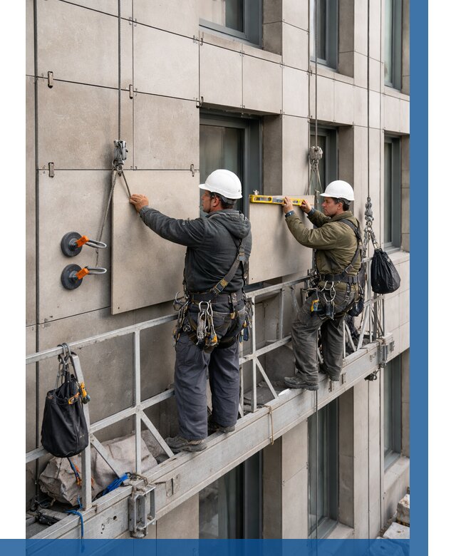 Монтаж керамогранита на фасад в Прокопьевске от 2584 р. | ВЫСОТНИК-Прк