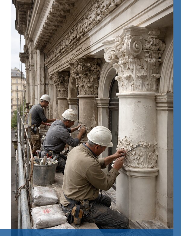 Реставрация фасадной лепнины в Прокопьевске от 2584 р. | ВЫСОТНИК-Прк