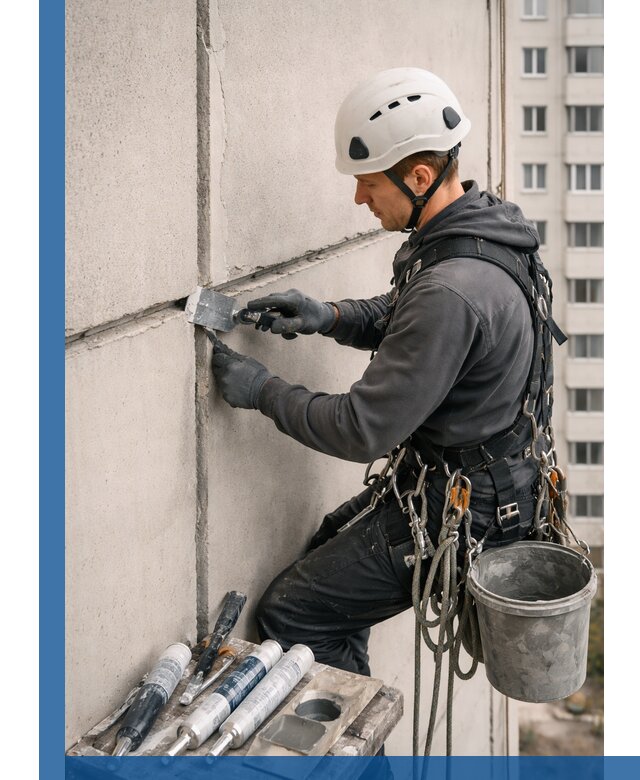 Ремонт межпанельных швов в Прокопьевске герметизация и восстановление