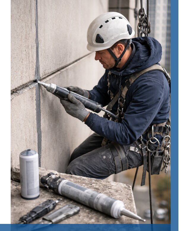 Вторичная герметизация швов в Прокопьевске от 465 р. | ВЫСОТНИК-Прк