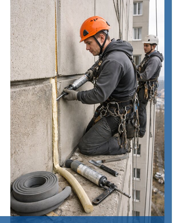 Теплый шов межпанельные швы в Прокопьевске от 724 р. | ВЫСОТНИК-Прк