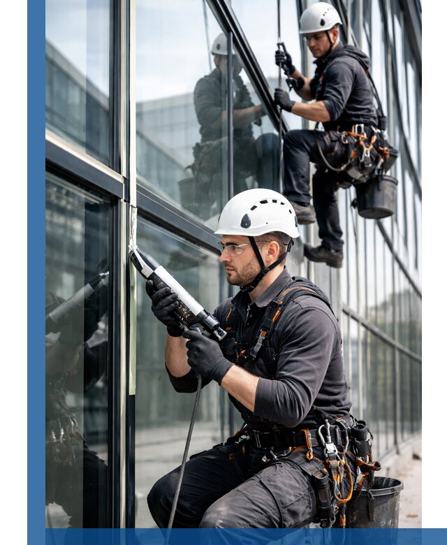 Герметизация витражных швов в Прокопьевске для зданий и фасадов