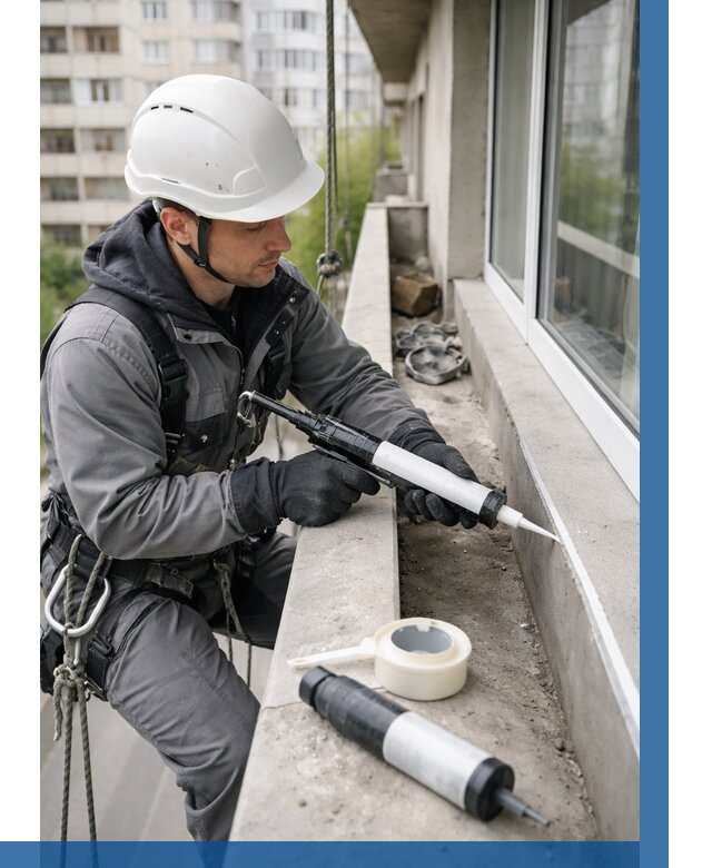 Герметизация швов лоджии в Прокопьевске от 4652 р. | ВЫСОТНИК-Прк