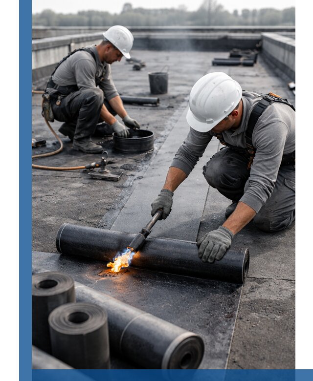 Ремонт рулонной кровли в Прокопьевске герметизация и восстановление