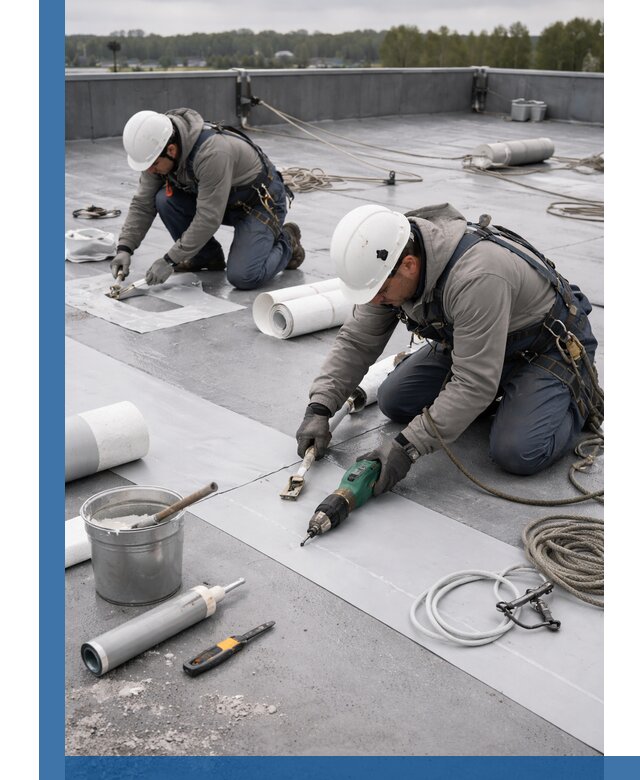 Ремонт мембранной кровли в Прокопьевске качественно и с гарантией