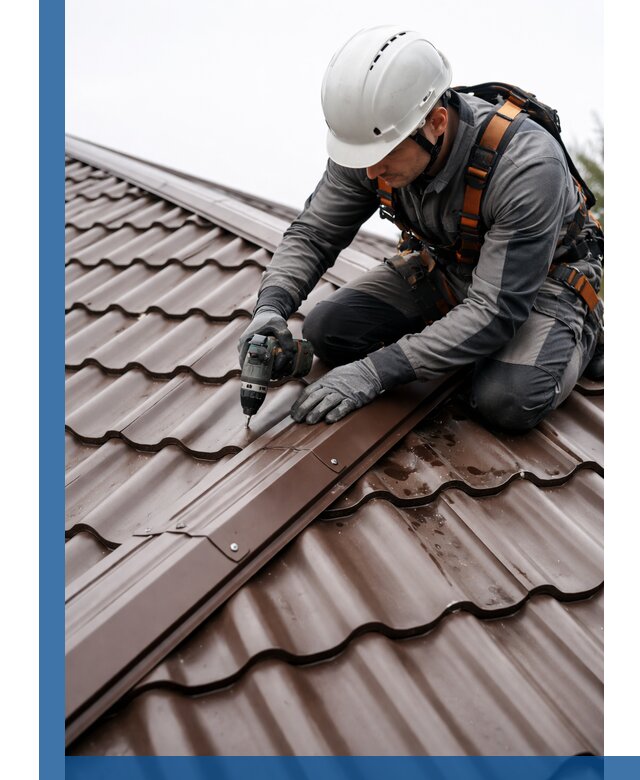 Ремонт металлочерепицы на крыше в Прокопьевске профессионально