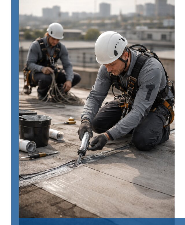 Аварийное и капитальное устранение протечек кровли в Прокопьевске