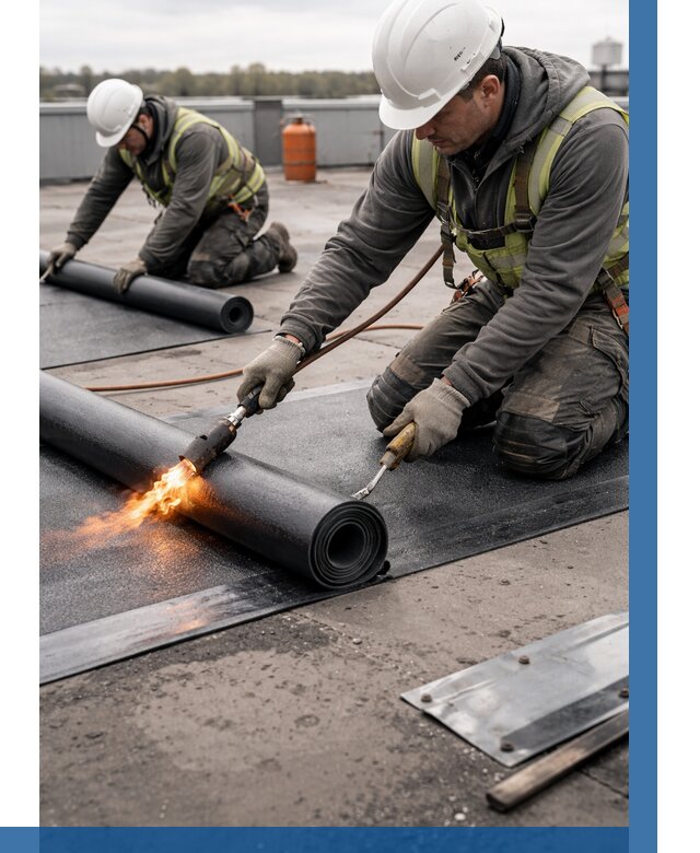 Монтаж наплавляемой кровли в Прокопьевске от 879 р. — ВЫСОТНИК-Прк