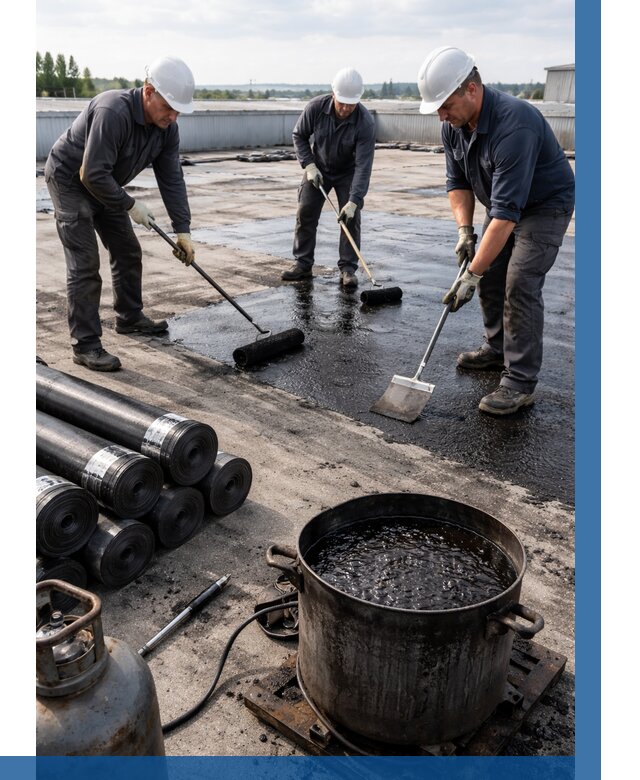 Гидроизоляция кровли мастикой в Прокопьевске от 620 р. | ВЫСОТНИК-Прк