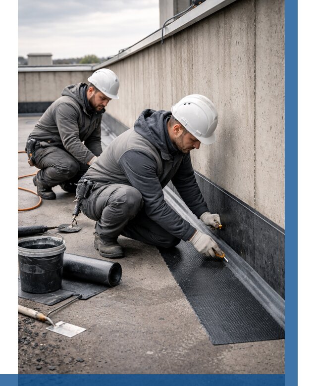 Гидроизоляция примыканий на кровле в Прокопьевске от 930 р. | ВЫСОТНИК-Прк