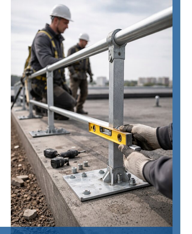 Монтаж кровельного ограждения в Прокопьевске от 1240 р. | ВЫСОТНИК-Прк