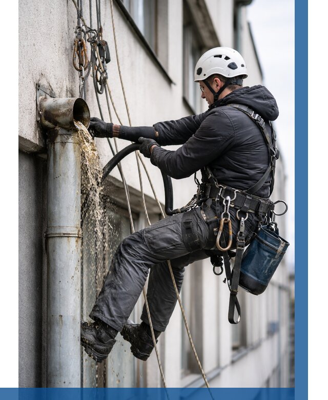 Прочистка водосточных труб в Прокопьевске от 3618 р. | ВЫСОТНИК-Прк