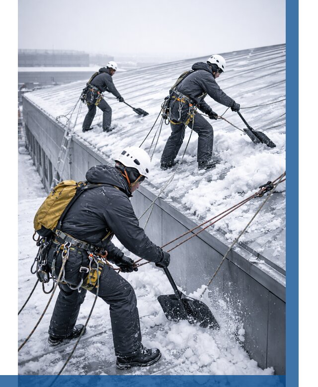 Очистка навесов от снега в Прокопьевске от 4652 р. | ВЫСОТНИК-Прк