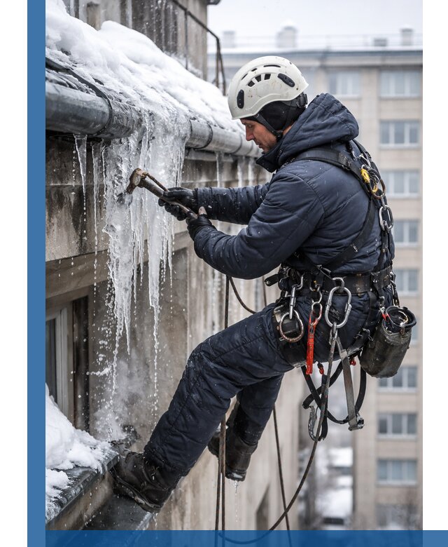 Удаление наледи и чистка водостоков в Прокопьевске оперативно и безопасно