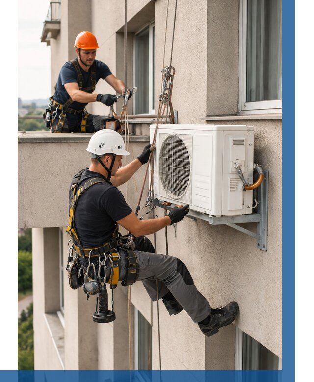 Монтаж внешнего блока кондиционера в Прокопьевске от 6719 р. | ВЫСОТНИК-Прк