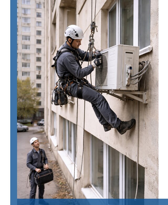 Демонтаж внешнего блока кондиционера в Прокопьевске профессионально