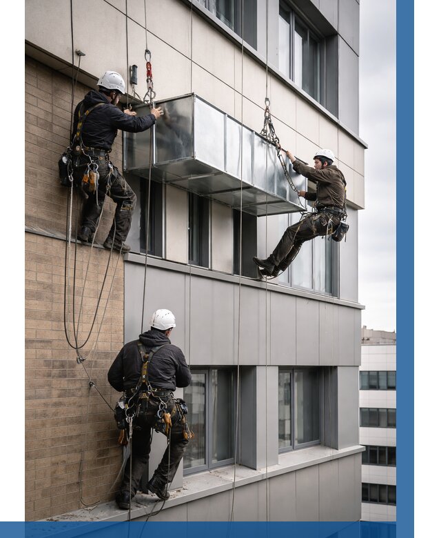 Монтаж воздуховодов на фасаде в Прокопьевске от 1551 р. | ВЫСОТНИК-Прк