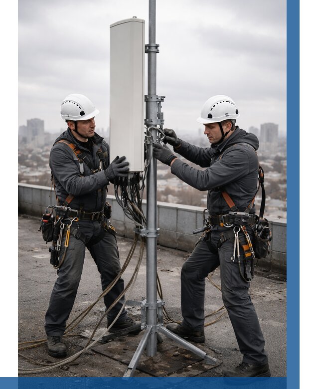 Монтаж антенн связи на крыше в Прокопьевске от 8786 р. | ВЫСОТНИК-Прк