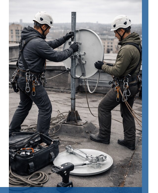 Демонтаж антенн на крыше в Прокопьевске от 4652 р. | ВЫСОТНИК-Прк