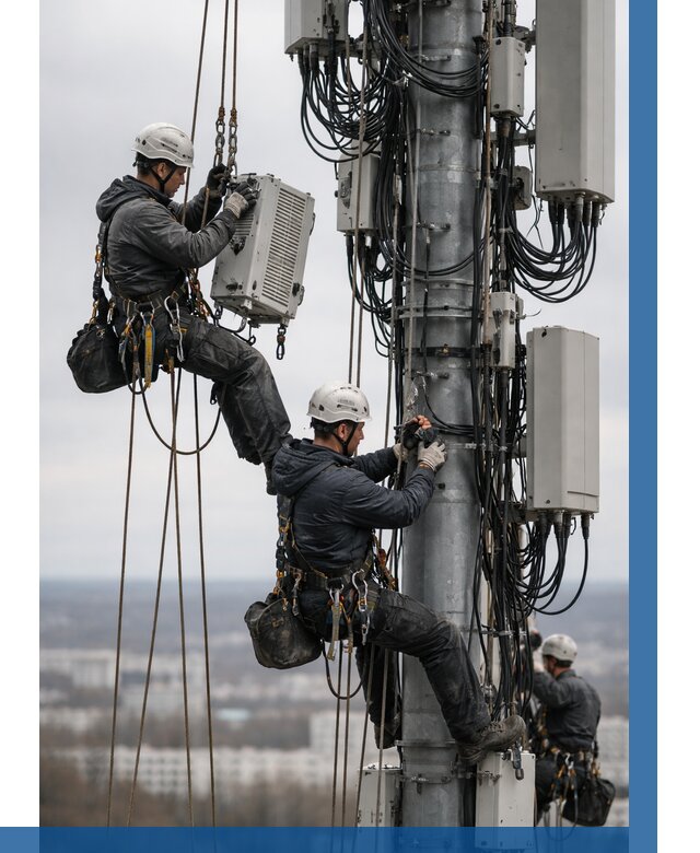Монтаж оборудования связи на мачте в Прокопьевске от 7753 р. | ВЫСОТНИК-Прк