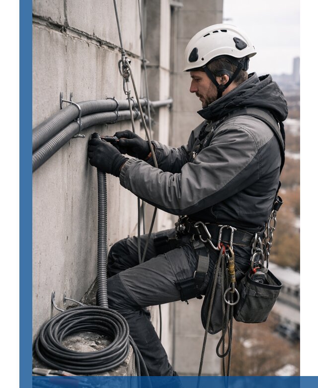 Профессиональный монтаж гофры для кабеля в Прокопьевске с гарантией