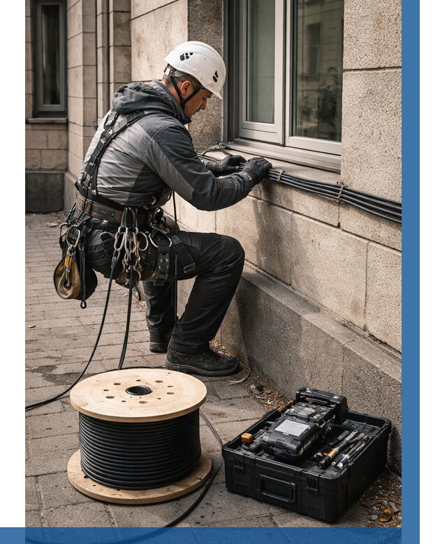 Прокладка оптоволоконного кабеля в Прокопьевске от 827 р. | ВЫСОТНИК-Прк