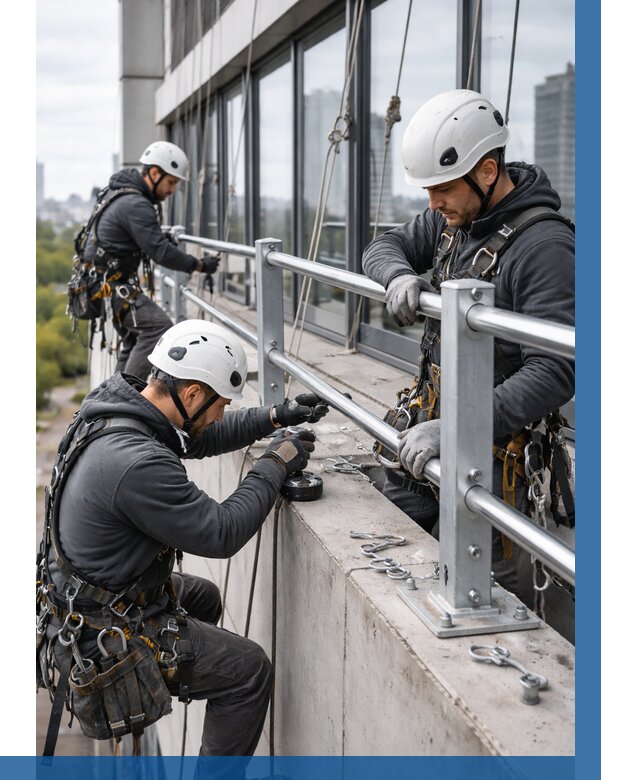 Монтаж ограждений на высоте в Прокопьевске, от 1240 р. | ВЫСОТНИК-Прк