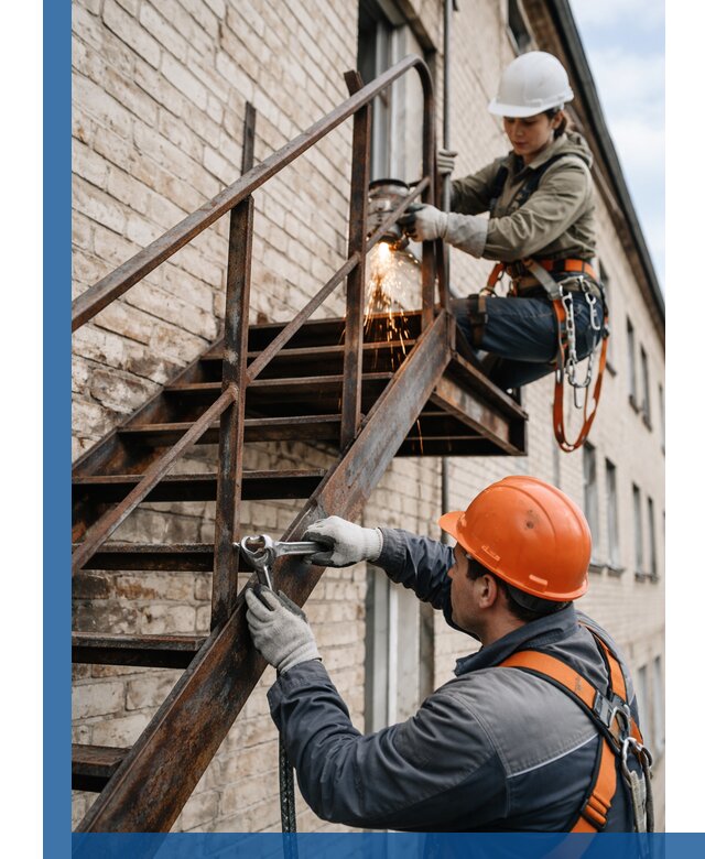 Ремонт и восстановление пожарных лестниц с выездом в Прокопьевске