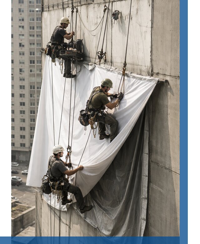 Замена баннерного полотна в Прокопьевске от 6719 р. | ВЫСОТНИК-Прк—заказать