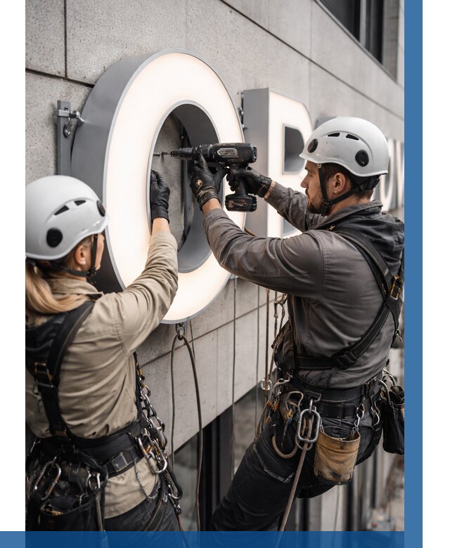 Монтаж световых букв в Прокопьевске от 3101 р. под ключ ВЫСОТНИК-Прк