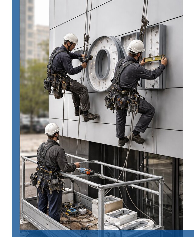 Профессиональный монтаж световых букв в Прокопьевске под ключ