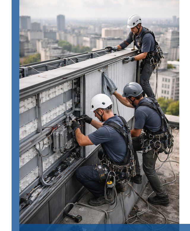 Профессиональное обслуживание крышной рекламы в Прокопьевске под ключ